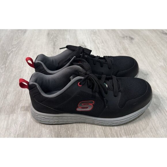 Skechers Work Safety Steel Toe Men Shoes CSA Approved Black Red Size 8 - Picture 3 of 11